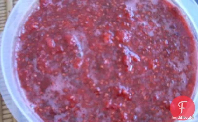 Gezuckerte Himbeeren