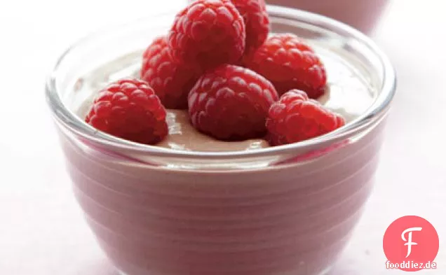 Himbeeren mit Schokoladen-Joghurt-Mousse