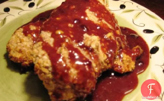 Pecan verkrustetes Huhn mit Himbeersauce