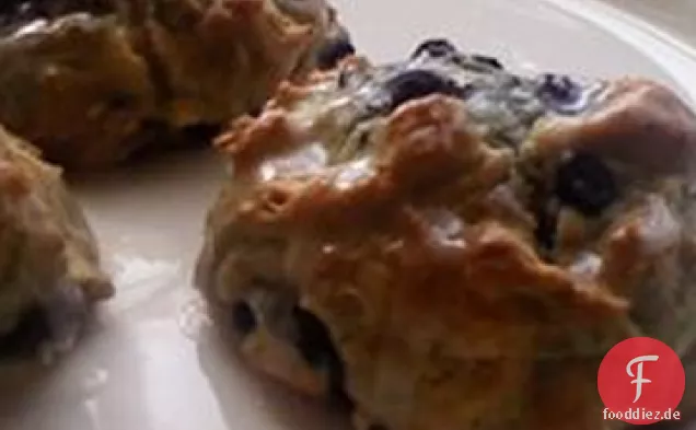 Zitronen-Heidelbeer-Drop Scones
