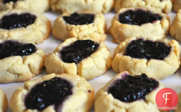 Heidelbeer-Thumbprint-Cookies