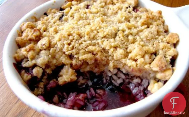 Blueberry gebackene Haferflocken