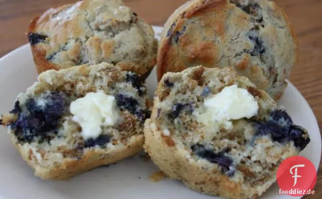 Blueberry (oder Rosinen) Kleie-Muffins