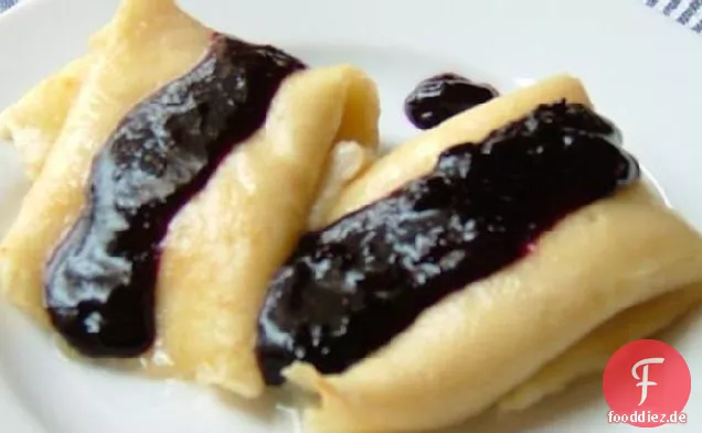 Crêpes mit Heidelbeercoulis (Crêpes)