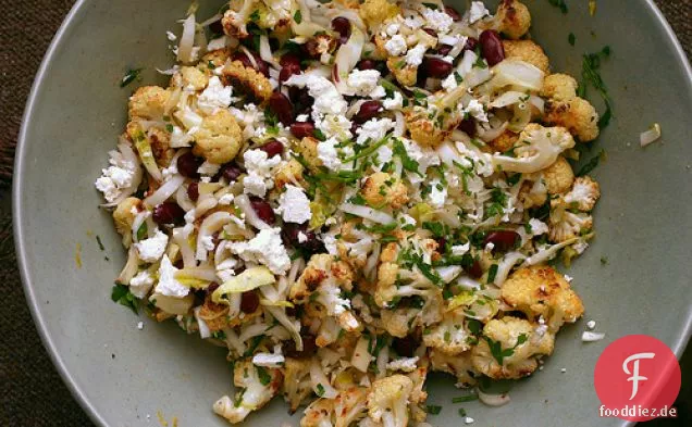 Blumenkohl-Bohnen-Feta-Salat