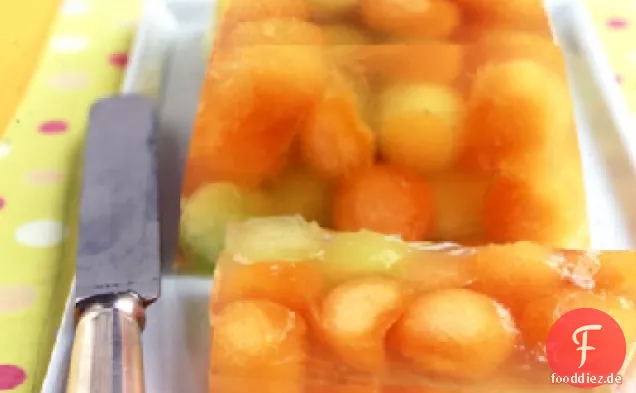 Cantaloupe und Honigtau Gelatine