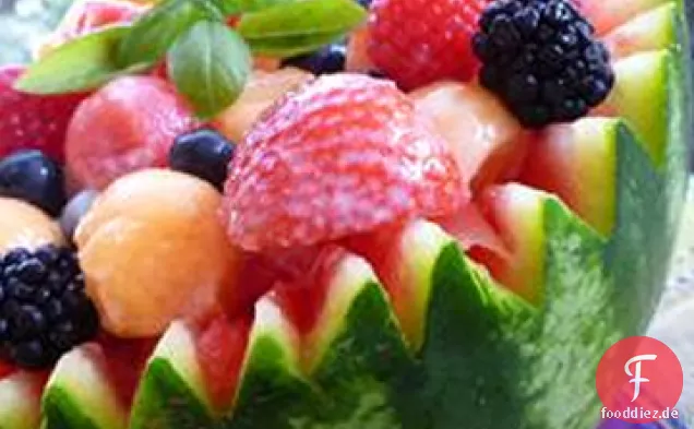 Erdbeer-Melone-Sommersalat