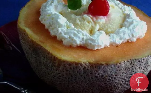 Cantaloupe Schüssel & Eis