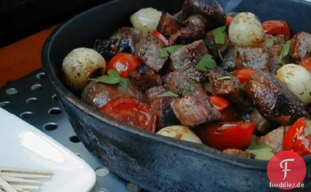 Gegrilltes Gemüse und Steak Vorspeise