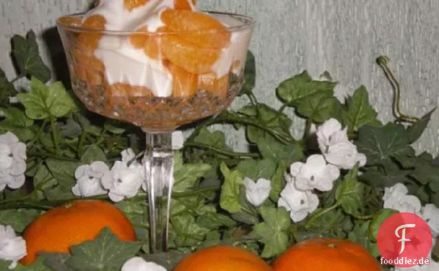 Jeweled Clementinen mit Vanillesauce