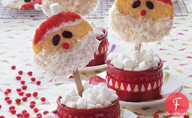 Weihnachtsmann Cookie Pops
