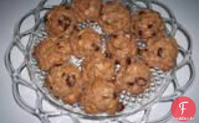 Vegane Haferflocken-Cranberry-Cookies (Zuckerfrei)
