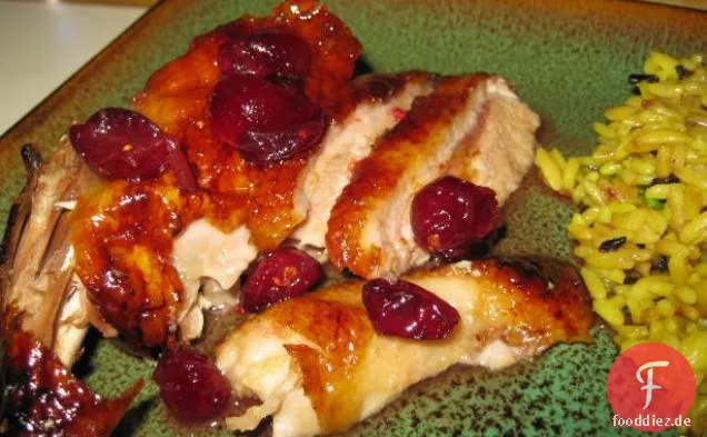 Gebratene Ente Mit Cranberry-Glasur