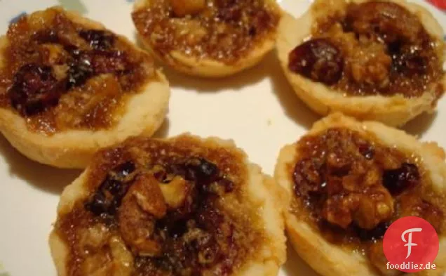 Weihnachten Cranberry-Nuss Tassies (Mini)