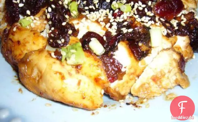 Karamellisiertes Cranberry-Huhn