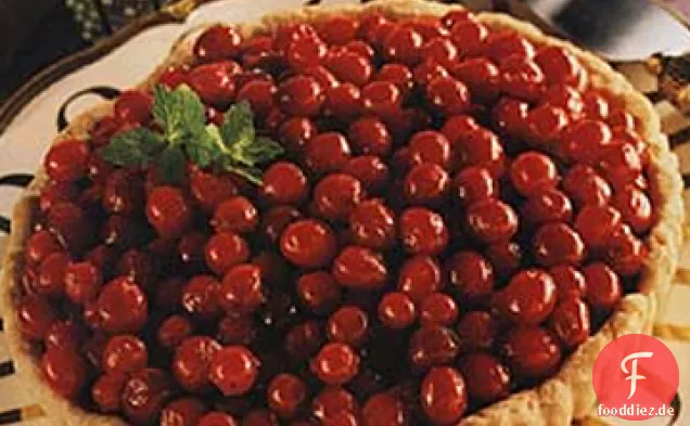 Schokoladentarte mit kandierten Preiselbeeren