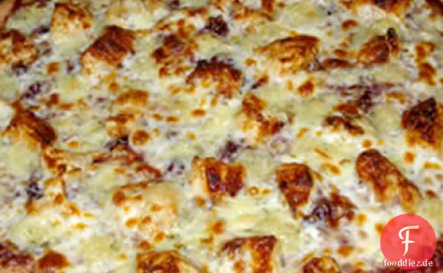 Brie Cranberry und Huhn Pizza