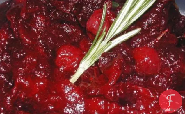 Honig-Zitronen-Cranberry-Sauce Mit Rosmarin