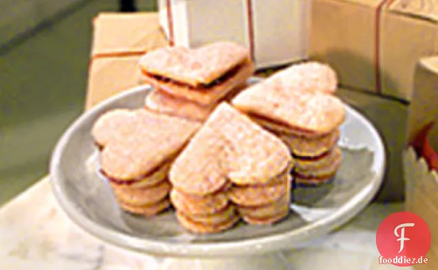 Creme Cookie Sandwich Herzen