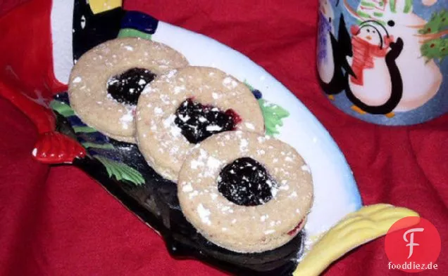 Linzer Augen (Linzer Augen Aka Linzer Törtchen oder Linzer Cookies)