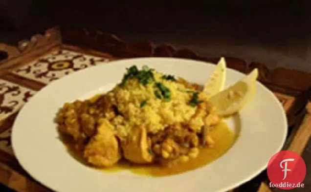 Marokkanisches Huhn und Datum Tajine