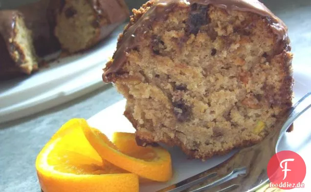 Sesam Gewürzkuchen mit Schokolade Orange Glasur