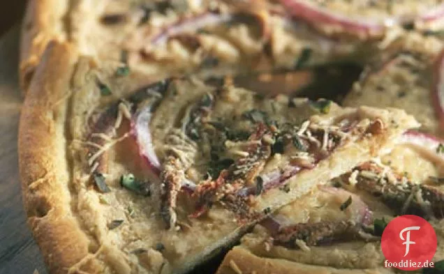 Sardellen-und Weiße Bohnen-Pizza