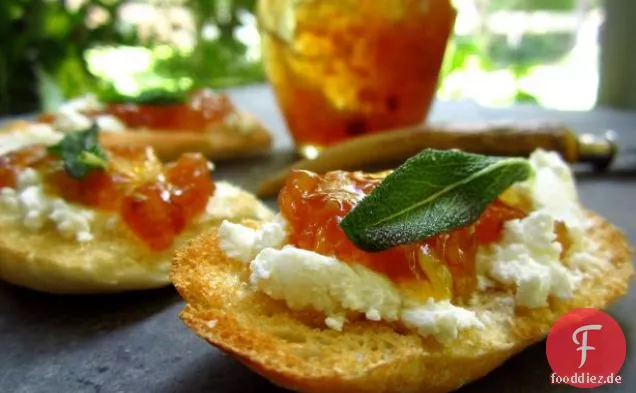 Gegrillte Feigen Gekrönt mit Feta-Käse