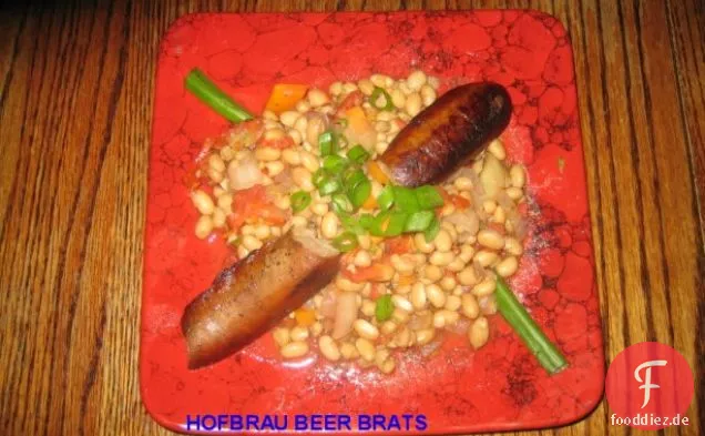 Hofbräu Bier Gören und Bohnenragout