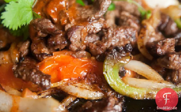 Tropisches Rindfleisch Fajitas