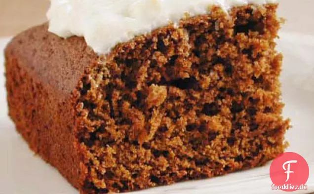 Melasse Kuchen mit Zitrone Frischkäse Zuckerguss