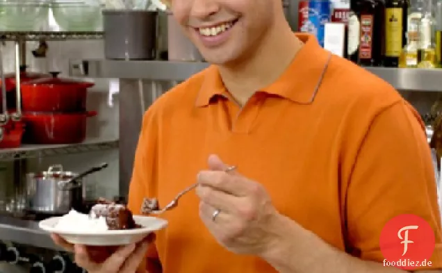 Geschmolzene Schokoladenkuchen