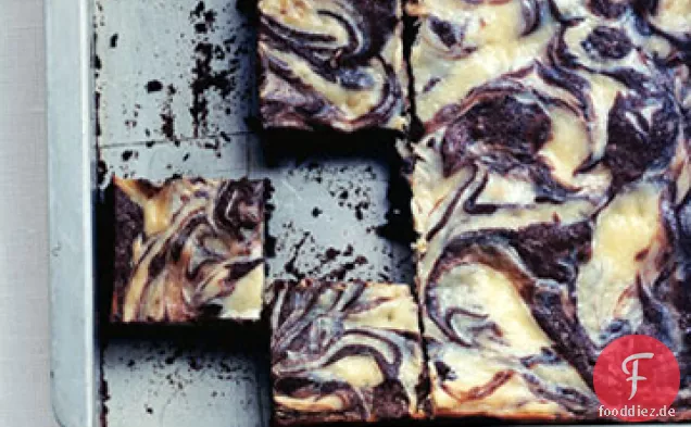 Käsekuchen-marmorierte Brownies