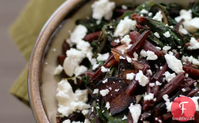 Pfanne Greens Mit Speck Und Feta
