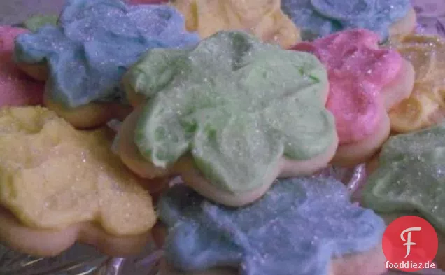 Bereifte Mandel-Zucker-Cookies