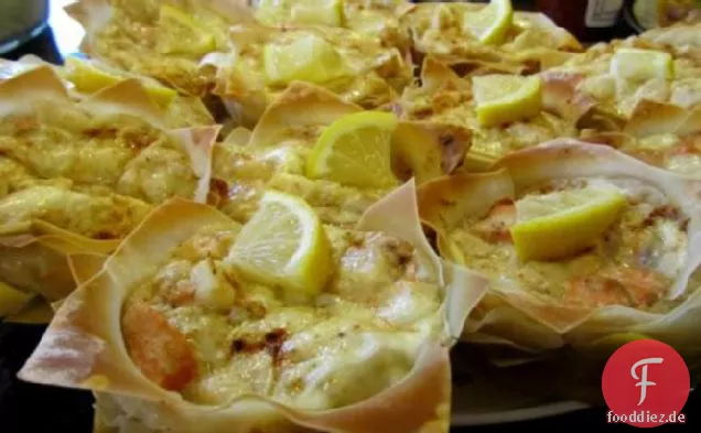 Lasagne Cupcakes Mit Meeresfrüchten