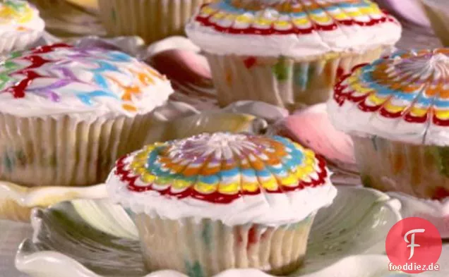 Tie-gefärbte Cupcakes