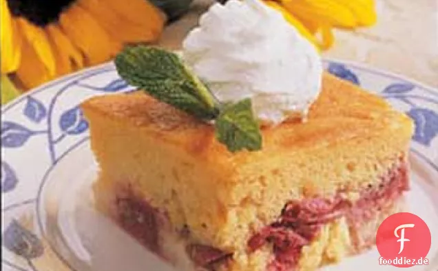 Rhabarber-Pudding-Kuchen