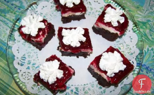 Himbeer-Brownie-Dessert