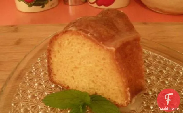 Geschäftigen Tag Zitrone glasierte Pfund Kuchen