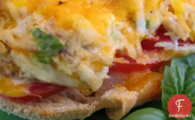 Krabbensandwiches mit offenem Gesicht