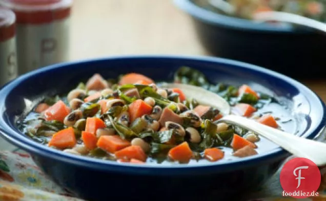 Erbsensuppe mit schwarzen Augen