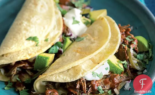 Cola geschreddert Rindfleisch Tacos