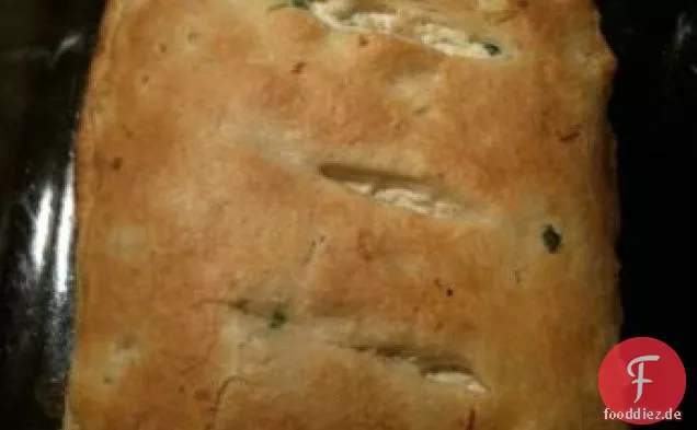 Croissant Mit Pfirsichen und Honig