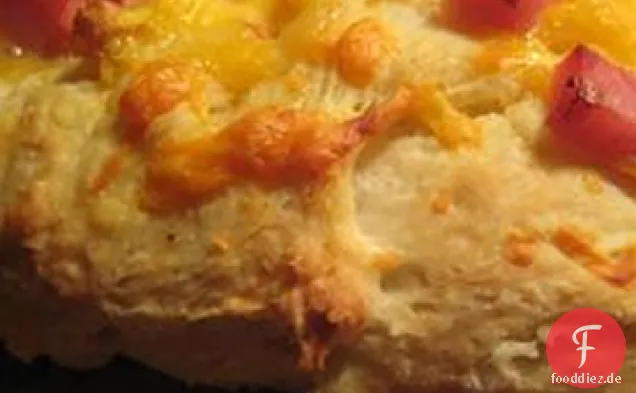 Eggs Benedict Frühstück Pizza