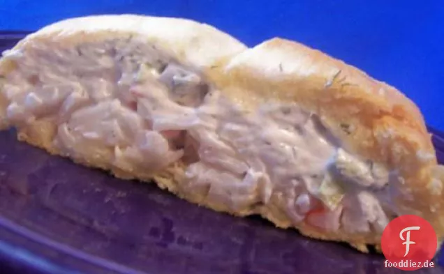 Krabbenfleisch und Frischkäse backen