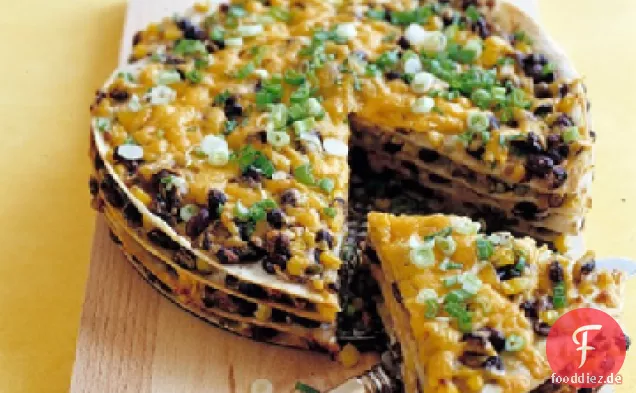 Tortilla und schwarze Bohnenkuchen
