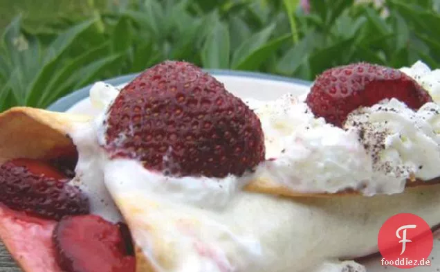 Obst Gefüllte Tortilla-Roll-Ups