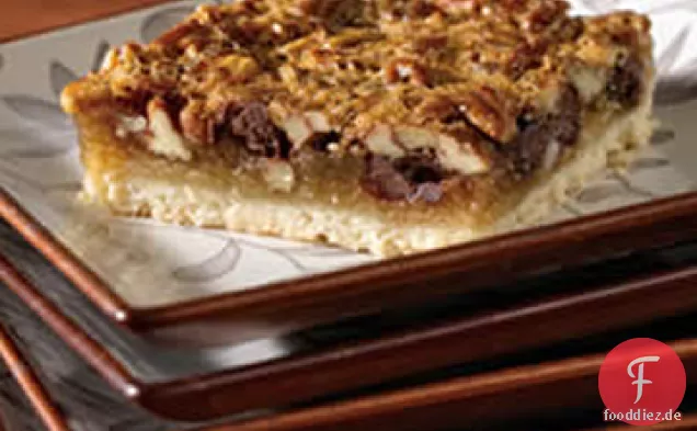 Lite Schokolade Pecan Pie Bars