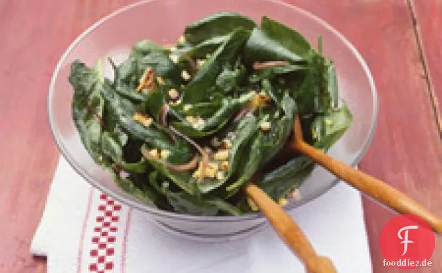 Spinat und gegrillter Maissalat